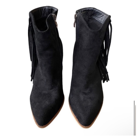 BEAST Jackie Fringe Ankle Boot Black Suede Fringe Booties Size 9 from Buckle - Picture 6 of 10